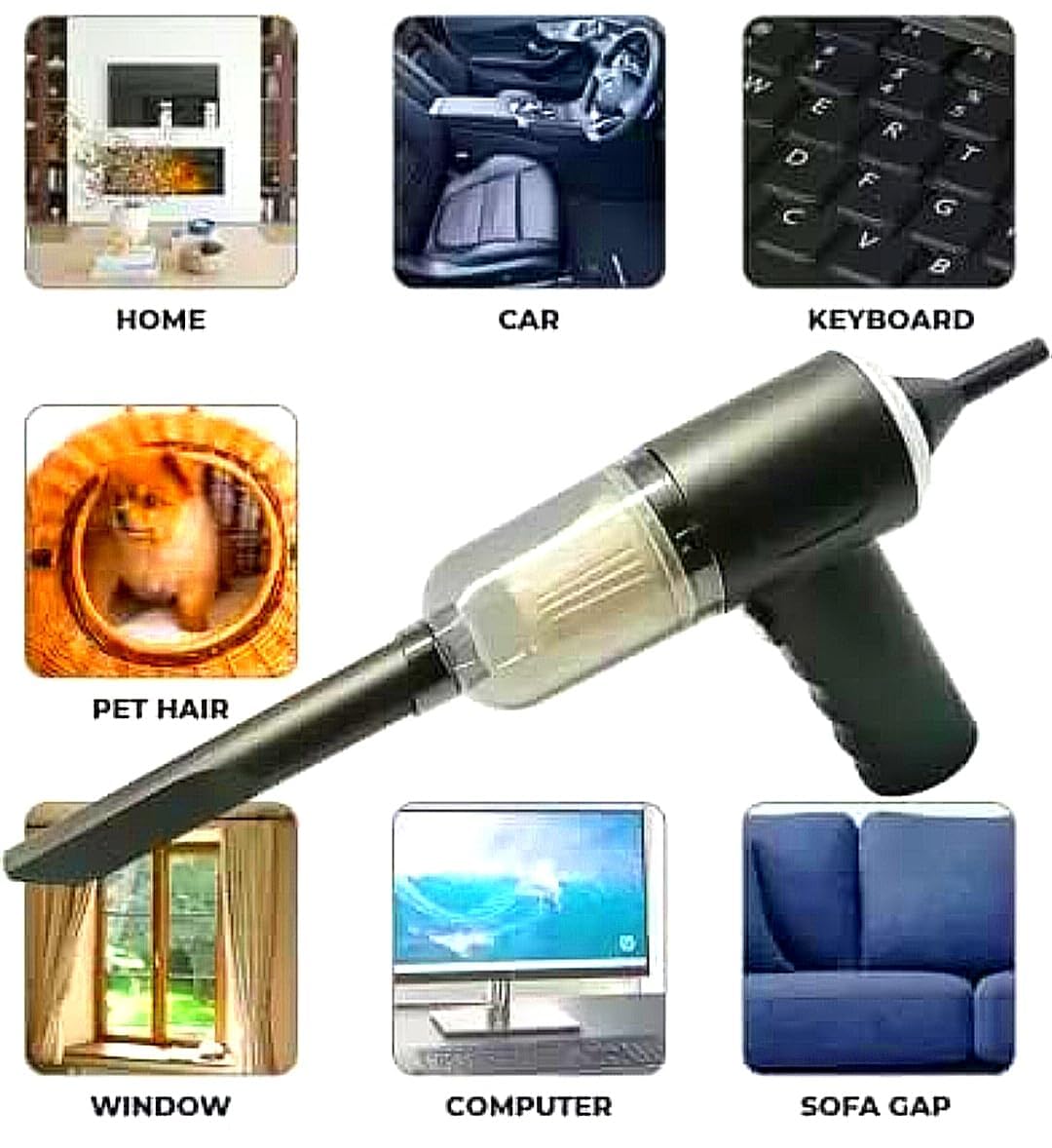 2-in-1 Wireless Air Duster & Handheld Vacuum Cleaner