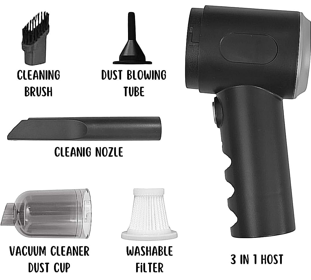 2-in-1 Wireless Air Duster & Handheld Vacuum Cleaner