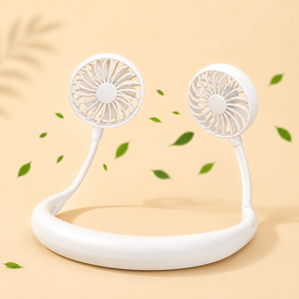 Mini Portable Neckband Fan – Hands-Free USB Rechargeable Cooling Fan