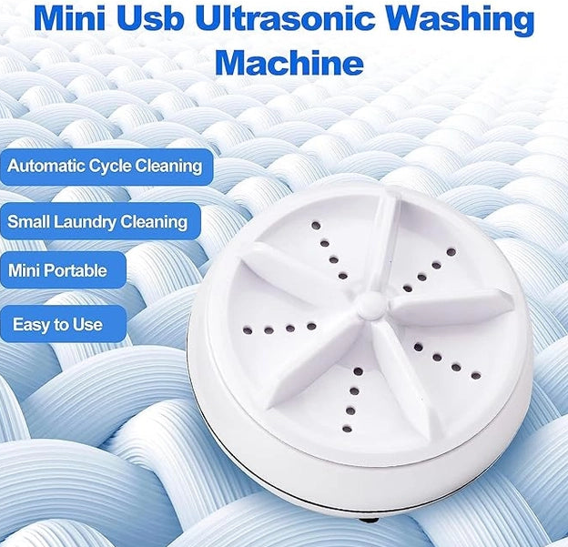 Mini USB Ultrasonic Washing Machine | Portable Deep Cleaning Device for Travel & Home
