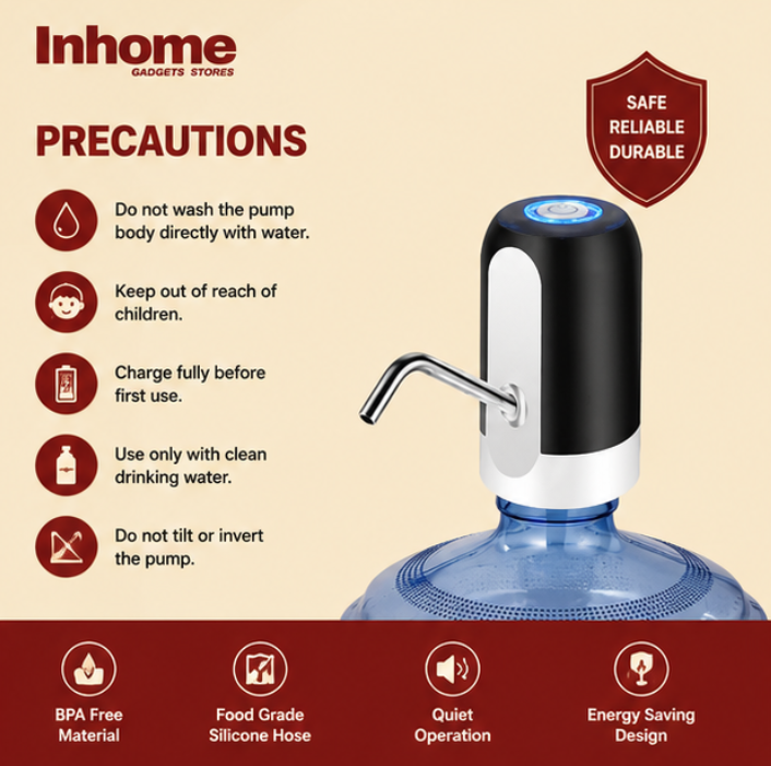Automatic Wireless Water Can Dispenser Pump for 20 Litre Bottles