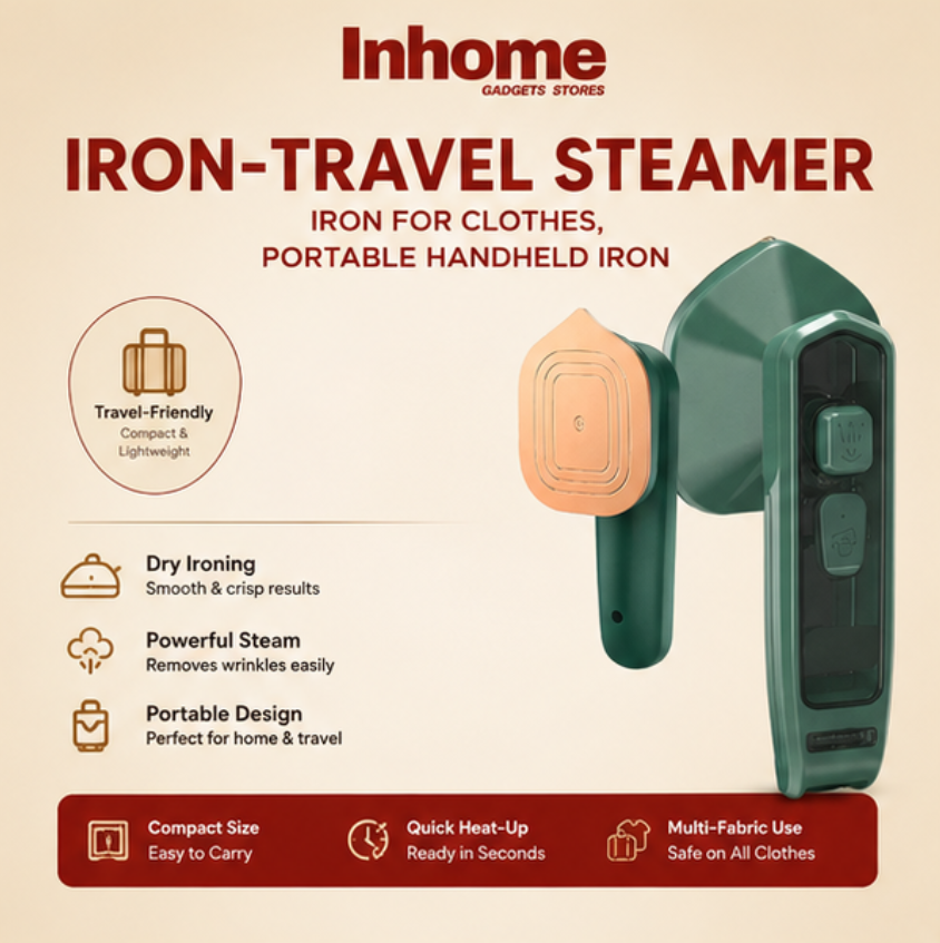 Portable Wireless Steam Iron  2-in-1 Dry & Steam Travel Iron for Clothes