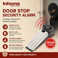 Door Stop Security Alarm – 100dB Portable Anti-Theft Door Wedge Alarm for Home, Hotel & Travel Safety