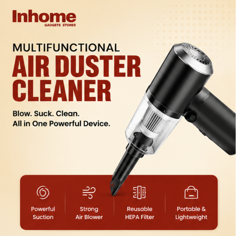2-in-1 Wireless Air Duster & Handheld Vacuum Cleaner