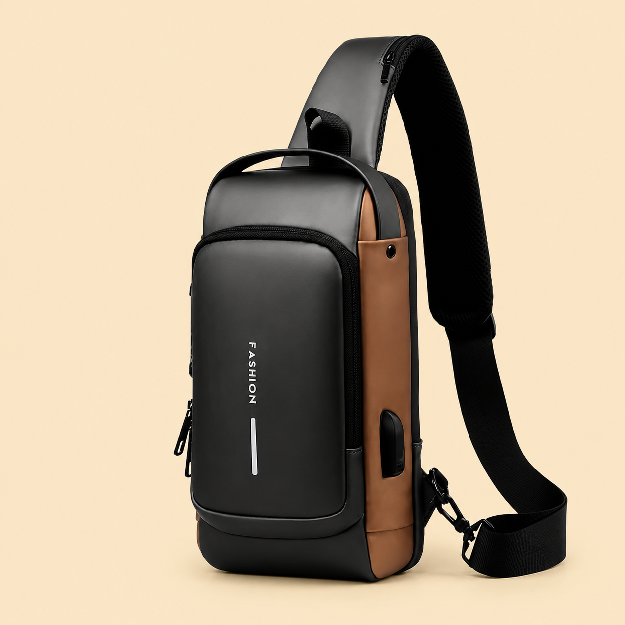 Crossbody Sling Bag with USB Charging & Lock