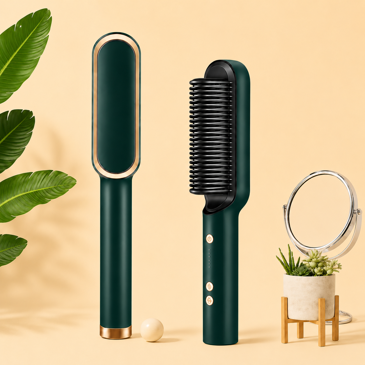 3-in-1 Hair Straightener Comb – Straighten, Curl & Style Effortlessly